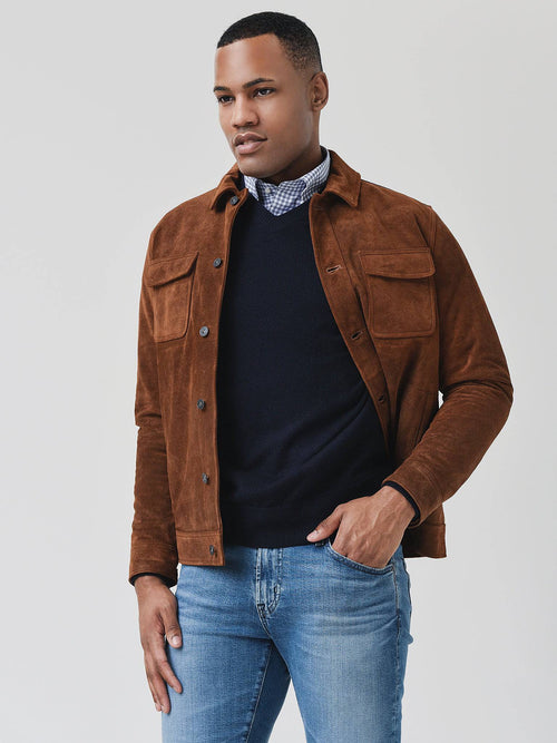 Peter Millar Crown Men's Rough Out Suede Jacket