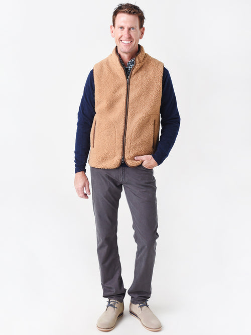 Peter Millar Crown Men's High Pile Sherpa Vest
