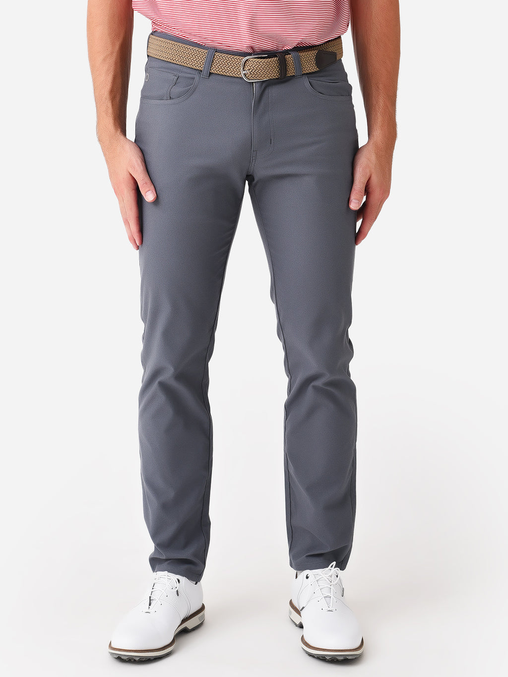 Peter Millar Crown Sport Mens' Brentwood Performance Flannel Five-Pocket Pant - Saint Bernard