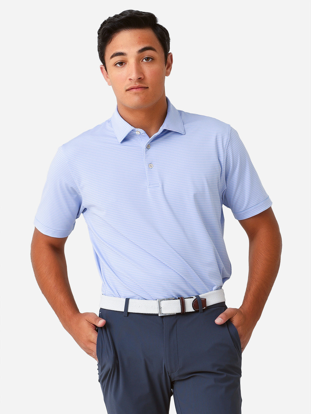 Peter Millar Crown Sport Men's Hales Performance Jersey Polo - Saint Bernard