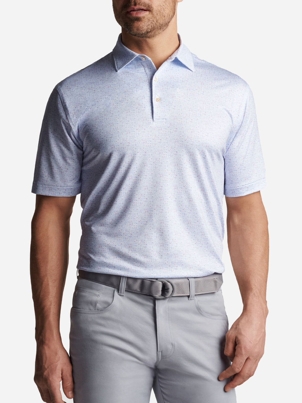 Peter Millar Crown Sport Men's Buttercup Performance Jersey Polo - Saint Bernard