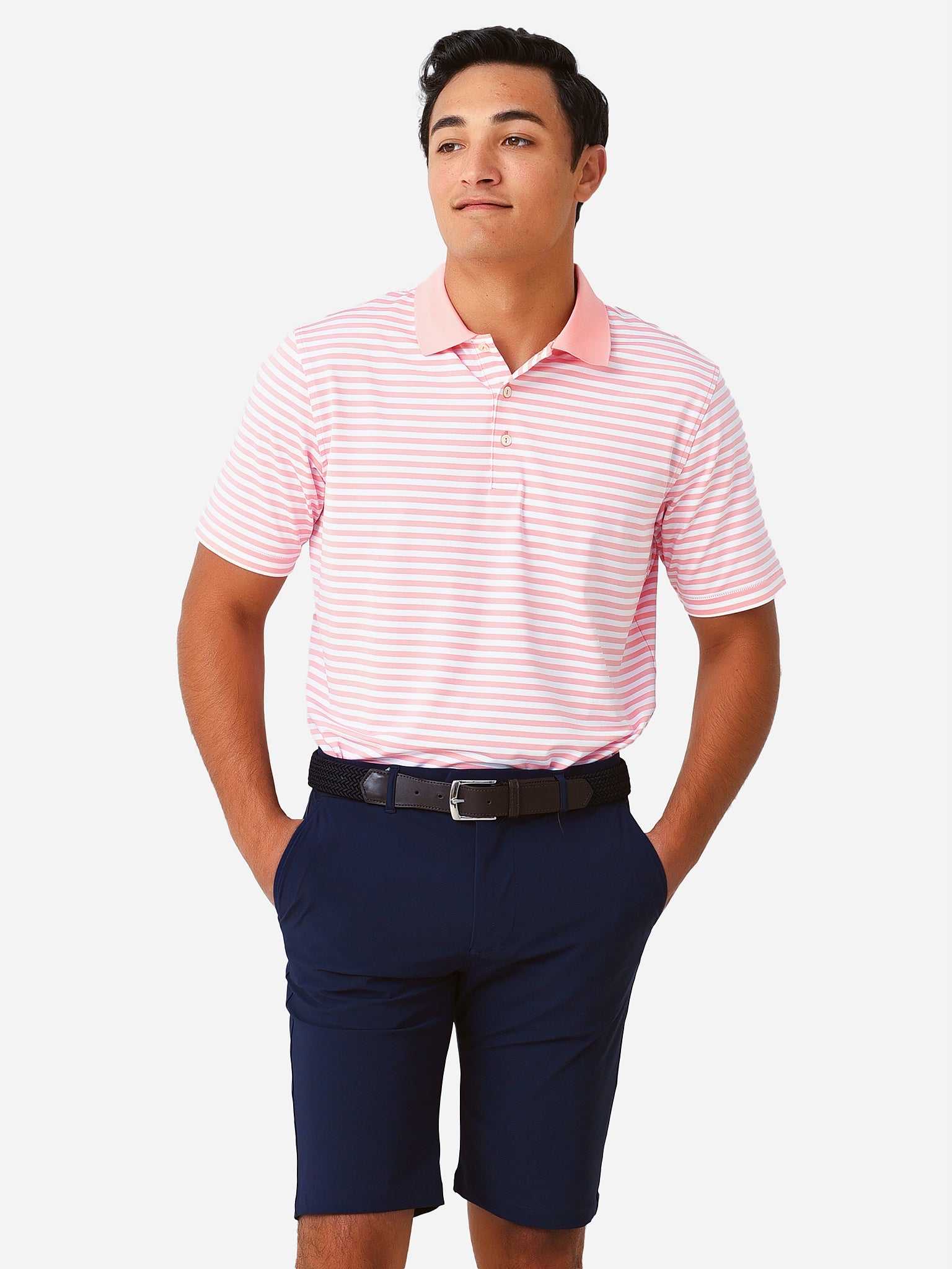 Peter Millar Crown Sport Men's Ramon Performance Jersey Polo - Saint Bernard