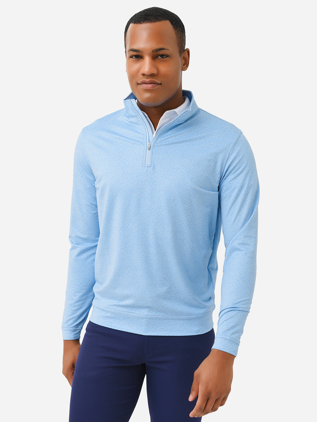 Peter Millar Crown Sport Men's Perth Clubs Performance Quarter-Zip - Saint Bernard