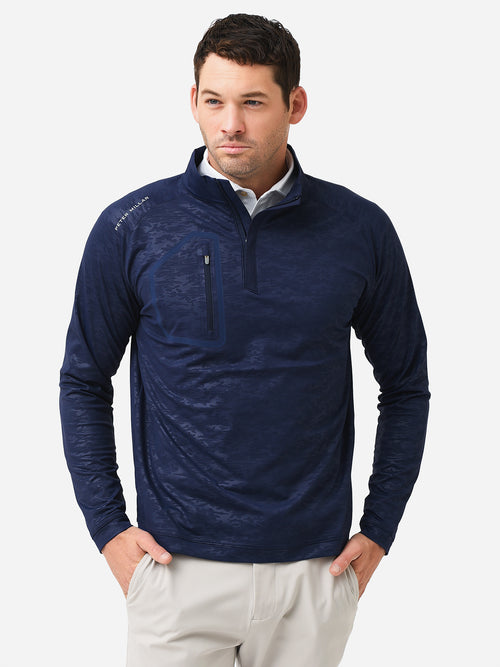 Peter Millar Crown Sport Men's Forge Camo Performance Quarter-Zip