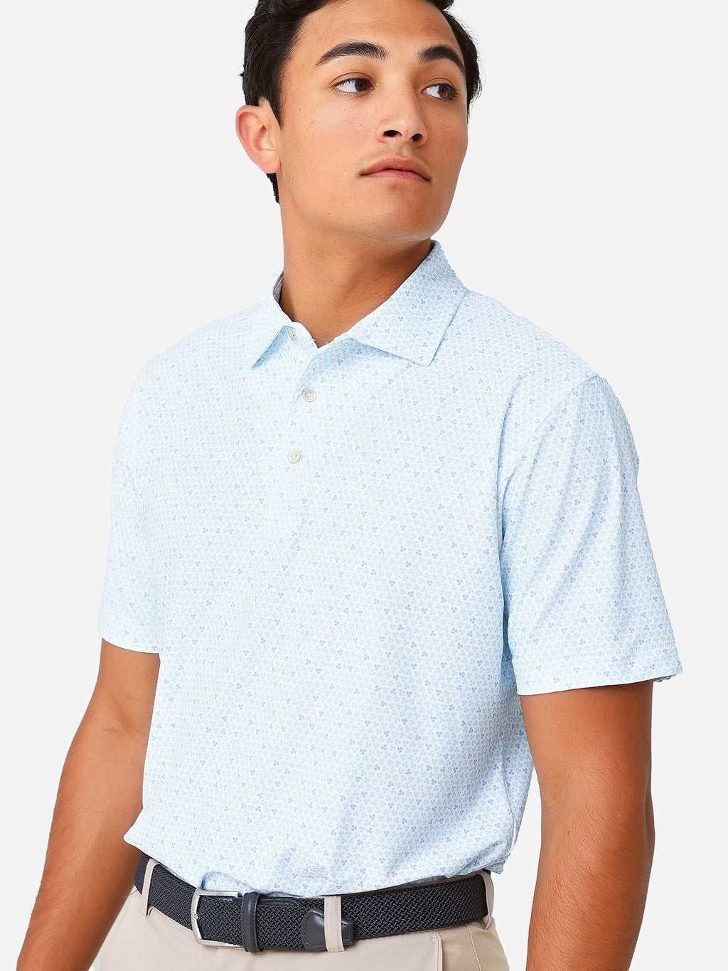 Peter Millar Crown Sport Men's Trolling Waters Performance Mesh Polo - Saint Bernard