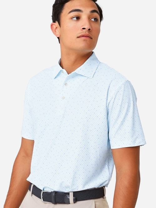 Peter Millar Crown Sport Men's Trolling Waters Performance Mesh Polo