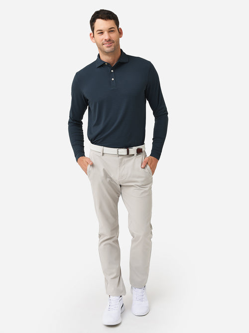 Peter Millar Crown Sport Men's Lyons Performance Jersey Long-Sleeve Polo