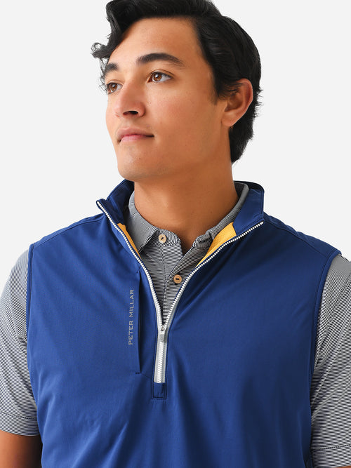Peter Millar Crown Sport Men's Thermal Flow Insulated Half-Zip Vest