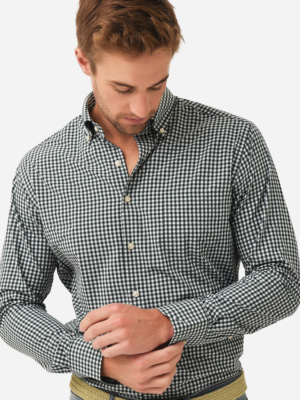 Peter Millar Crown Men's Camley Performance Poplin Sport Shirt - Saint Bernard