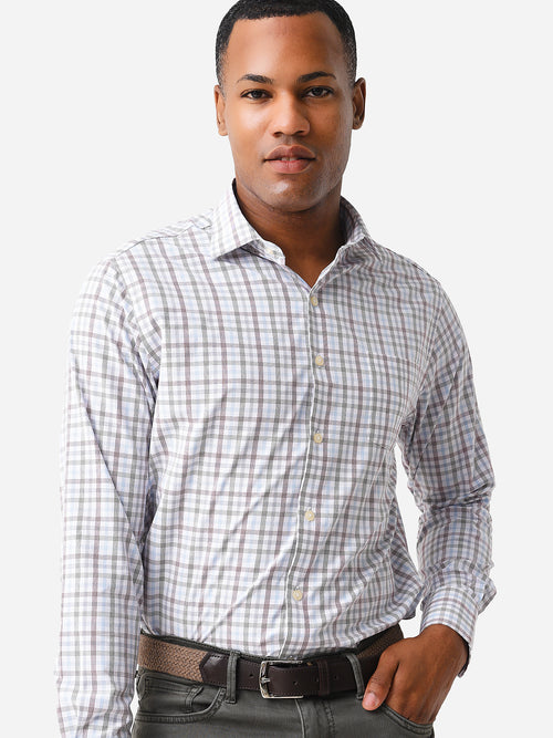 Peter Millar Crown Sport Men's Neely Performance Poplin Sport Shirt