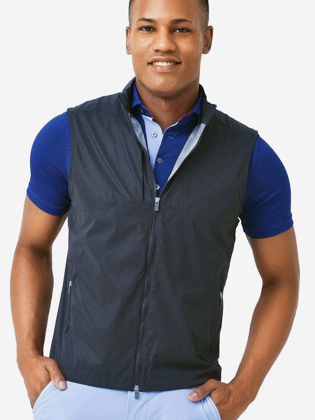 Peter Millar Active Men's Dart Reflect Performance Vest - Saint Bernard