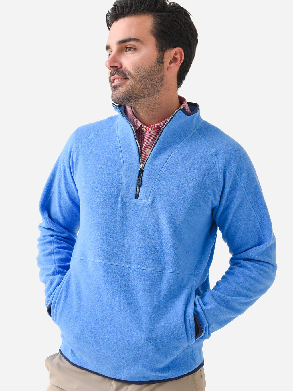 Peter Millar Crown Sport Men's Thermal Flow Microfleece Half-Zip - Saint Bernard