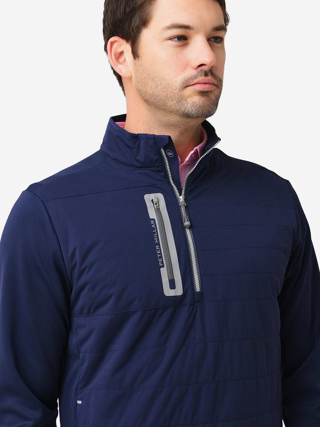 Peter Millar Crown Sport Men's Weld Elite Hybrid Half Zip - Saint Bernard