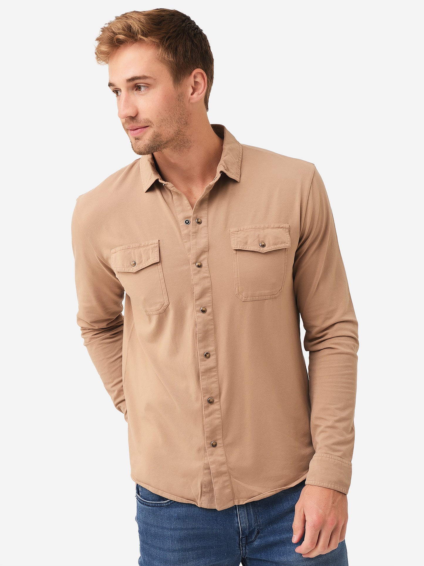 Peter Millar Crown Men's Lava Wash Jersey Shirt - Saint Bernard