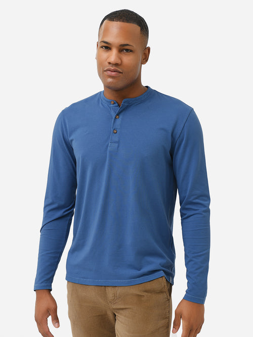 Peter Millar Crown Men's Lava Wash Jersey Long Sleeve Henley