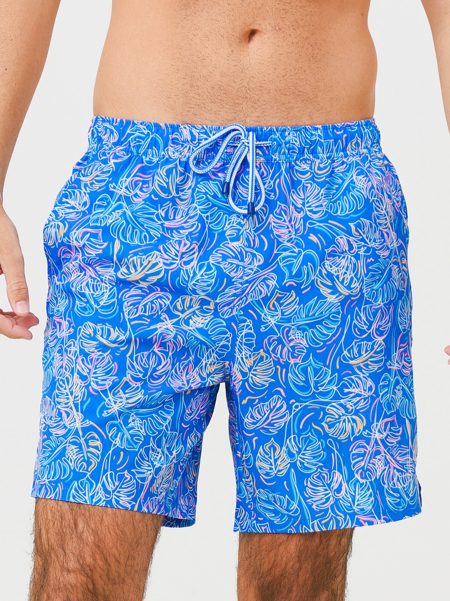 Peter Millar Seaside Men's Monstera Magic Swim Trunk - Saint Bernard