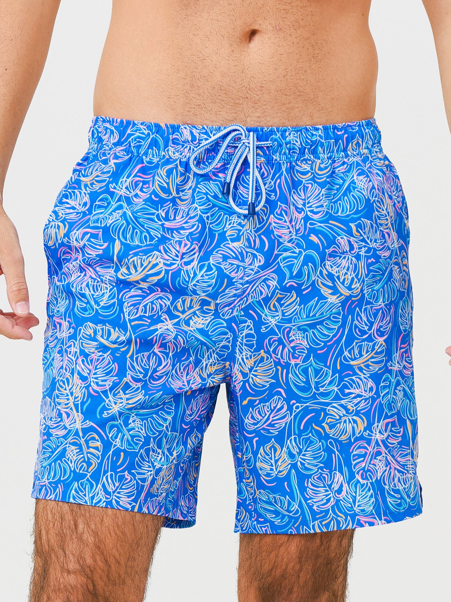 Peter Millar Seaside Men's Monstera Magic Swim Trunk - Saint Bernard