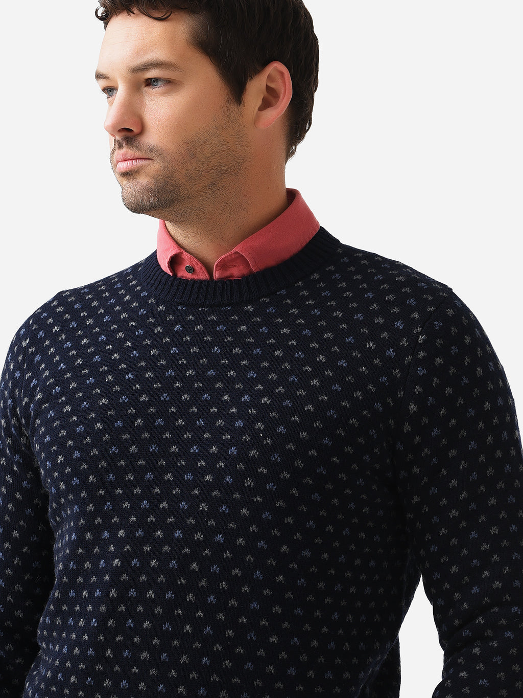 Peter Millar Crown Men's Abbot Norwegian Crewneck Sweater - Saint Bernard