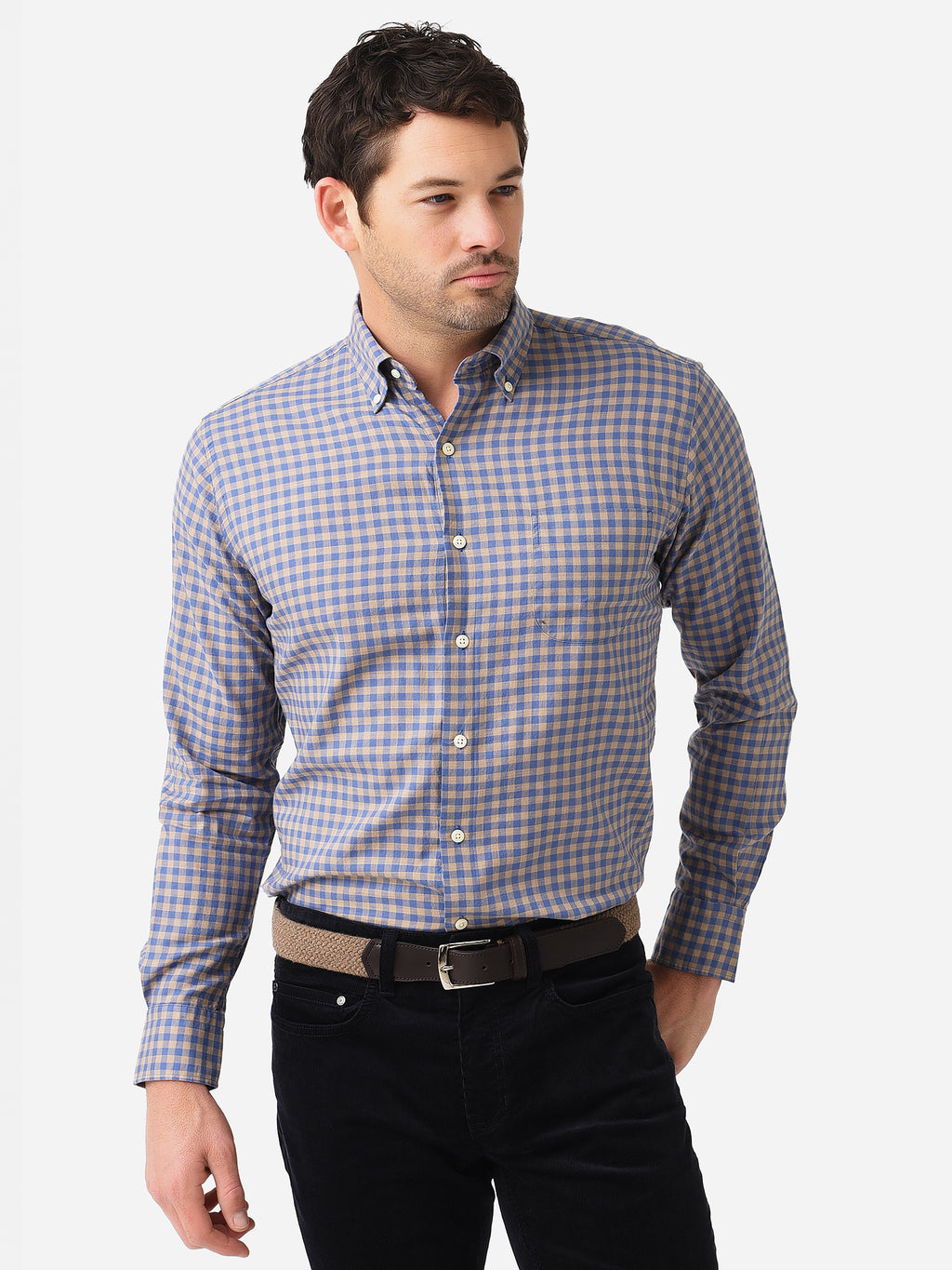 Peter Millar Crown Men's Hamrick Cotton Sport Shirt - Saint Bernard