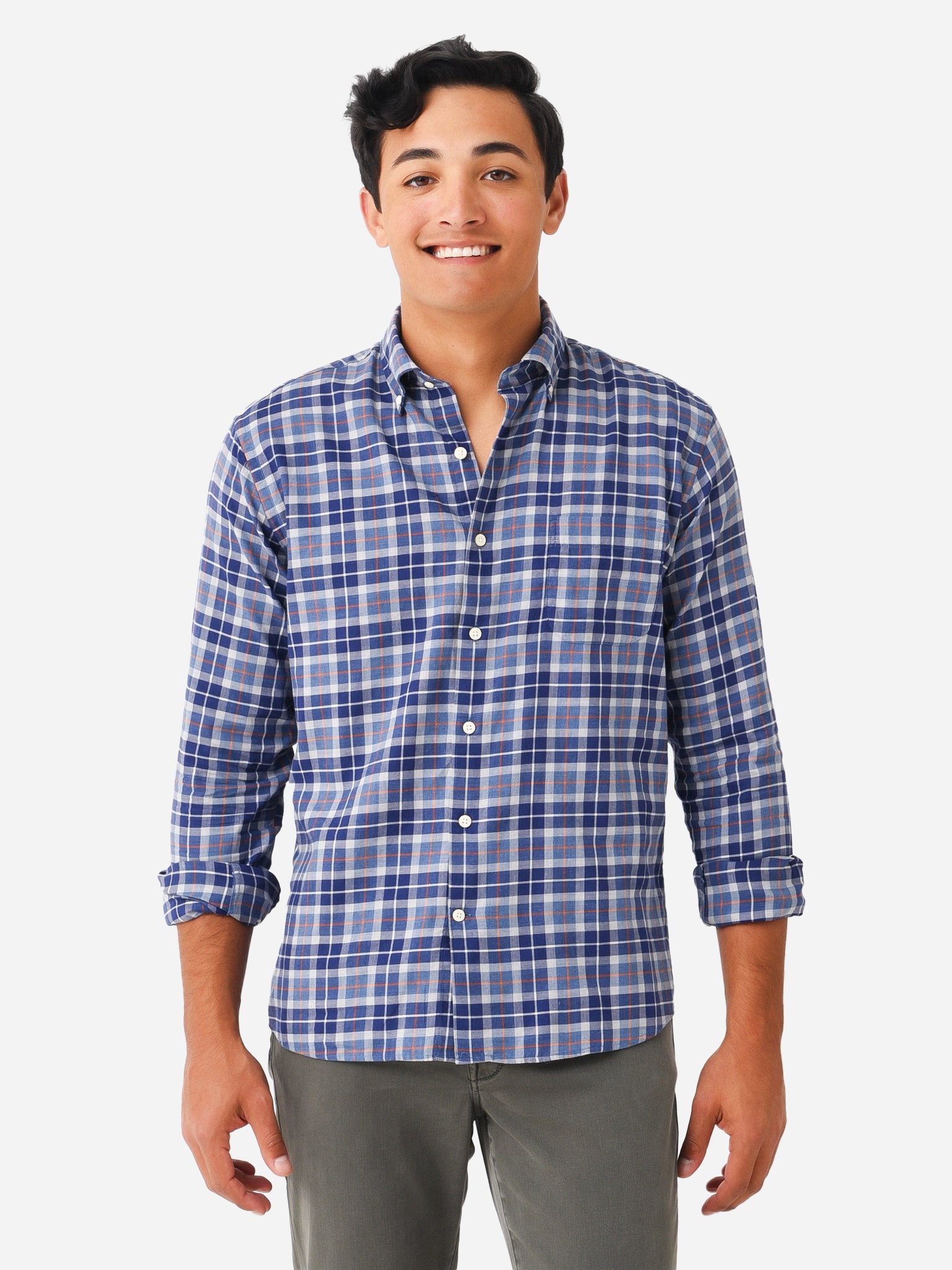 Peter Millar Crown Men's Ledson Autumn Soft Cotton Sport Shirt - Saint Bernard