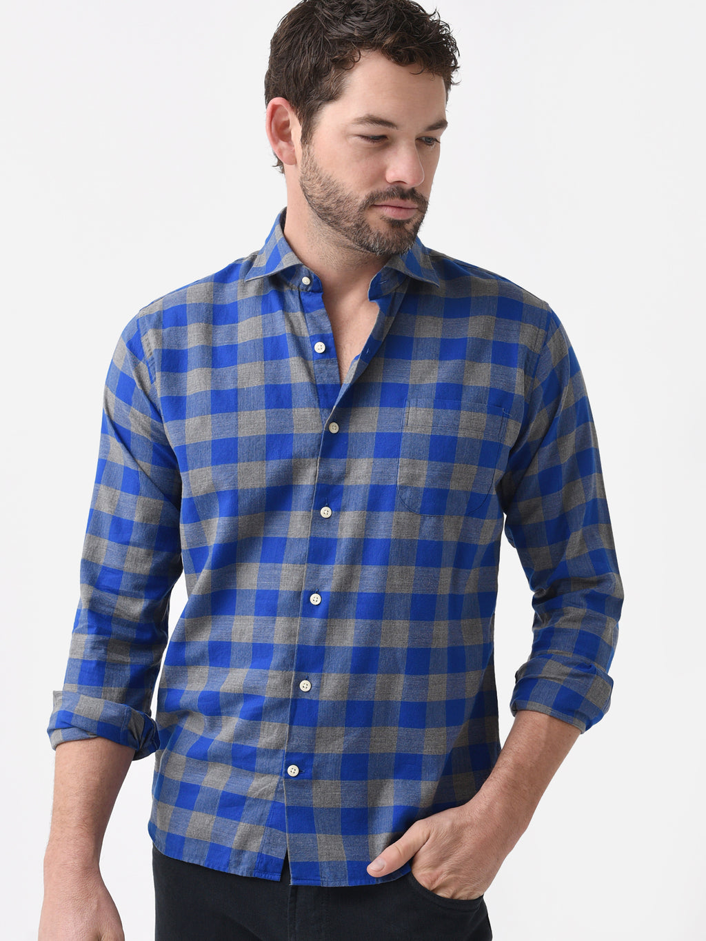 Peter Millar Crown Men's Millhaven Autumn Soft Cotton Sport Shirt - Saint Bernard