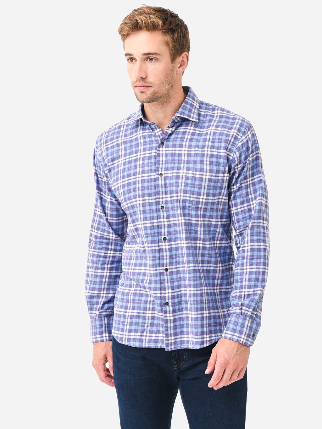 Peter Millar Crown Men's Lost Creek Cotton Sport Shirt - Saint Bernard