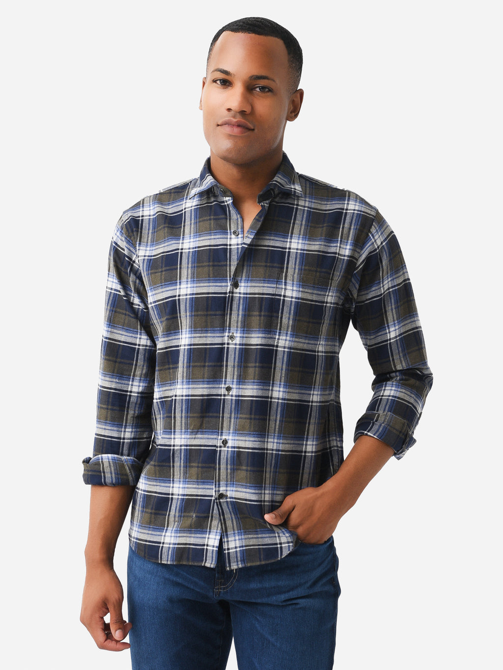 Peter Millar Crown Men's Timber Park Cotton Sport Shirt - Saint Bernard