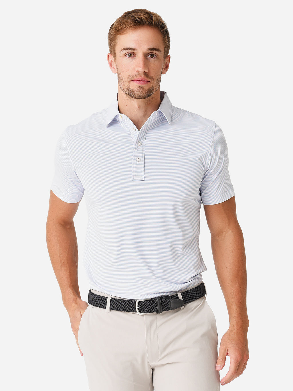 Peter Millar Crown Crafted Men's Lacey Performance Jersey Polo - Saint Bernard