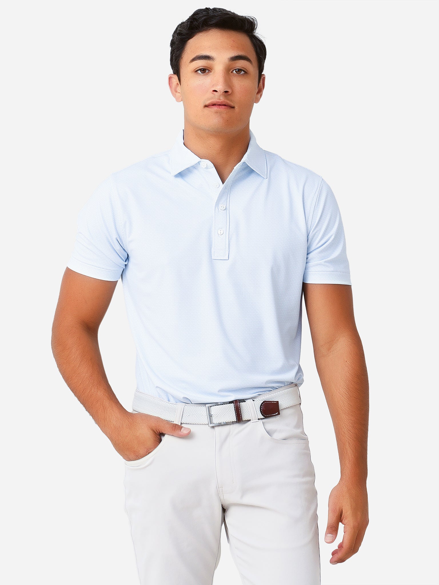 Peter Millar Crown Crafted Men's Ross Performance Jersey Polo - Saint Bernard