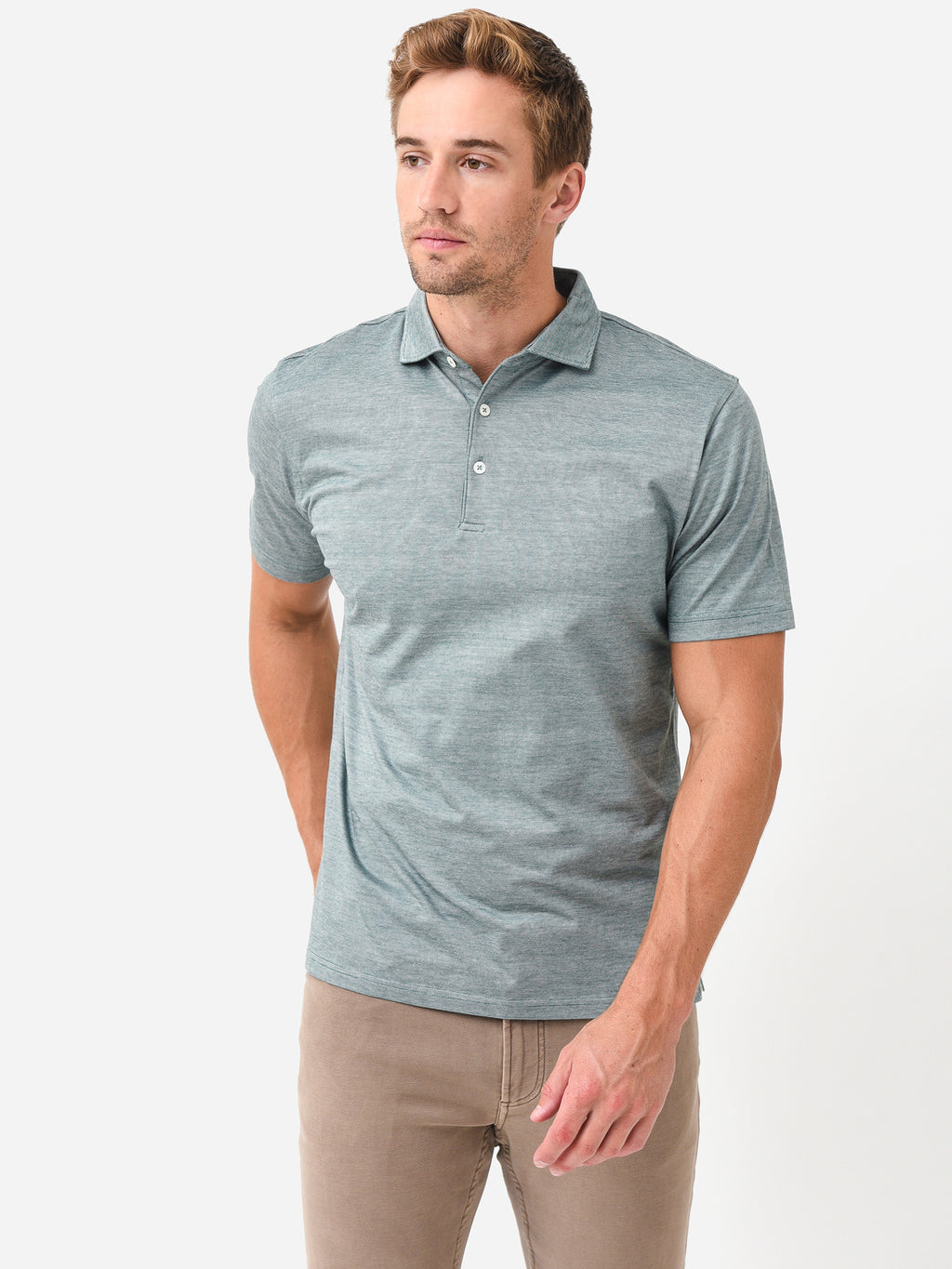 Peter Millar Crown Crafted Men's Excursionist Flex Polo - Saint Bernard