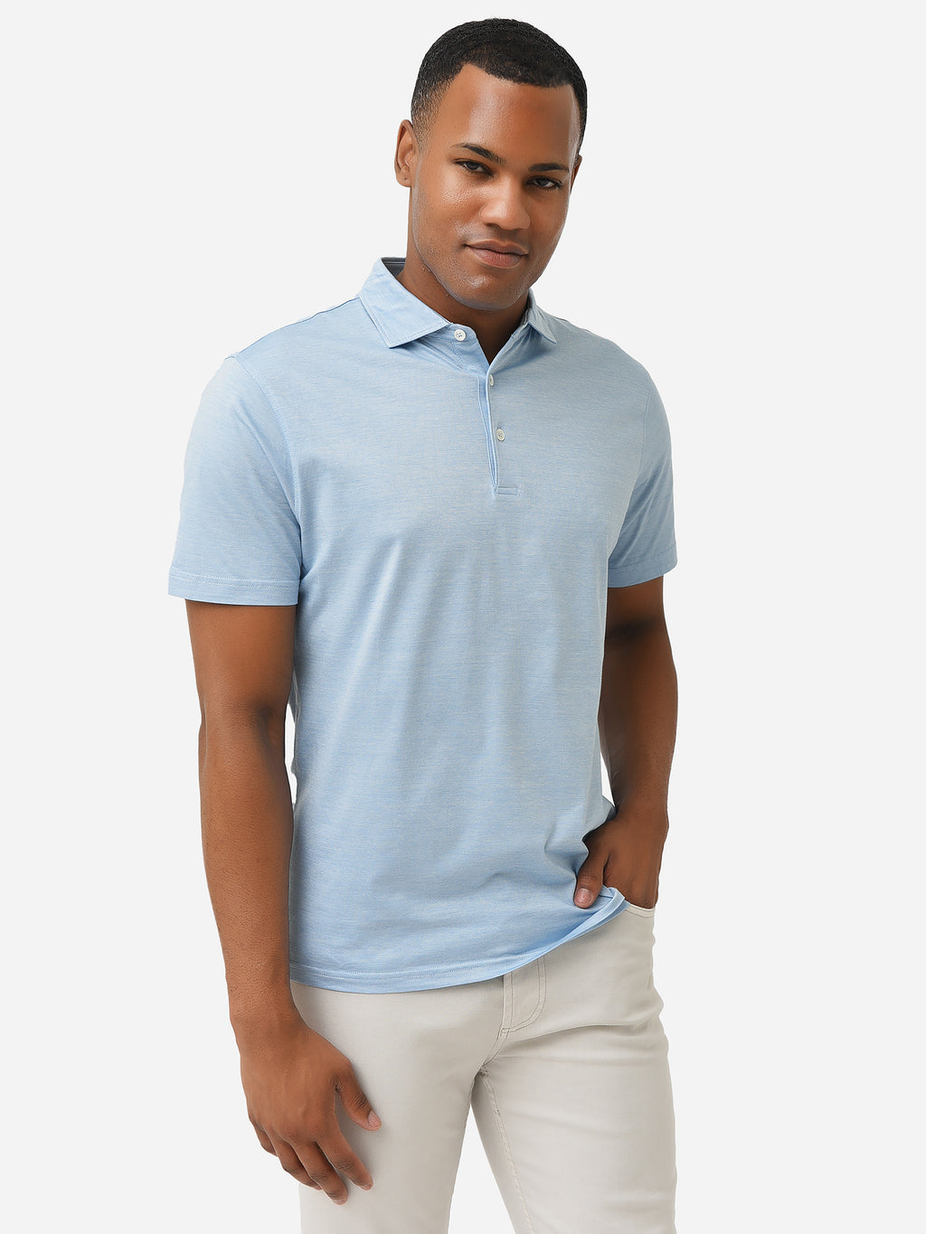 Peter Millar Crown Crafted Men's Excursionist Flex Polo - Saint Bernard