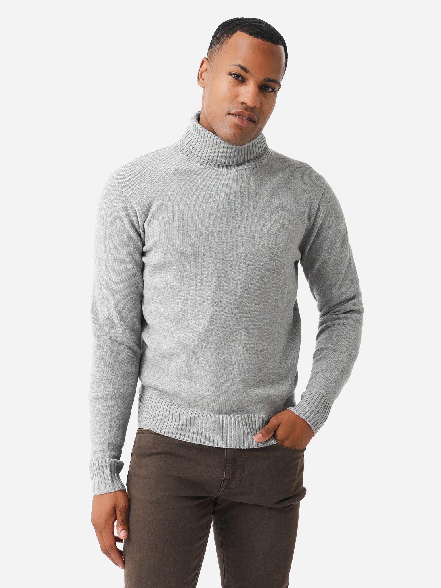 Peter Millar Crown Crafted Men's Alpine Turtleneck Sweater - Saint Bernard