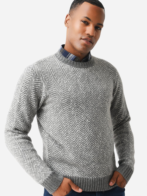 Peter Millar Crown Crafted Men's Cliffs Herringbone Crew Sweater