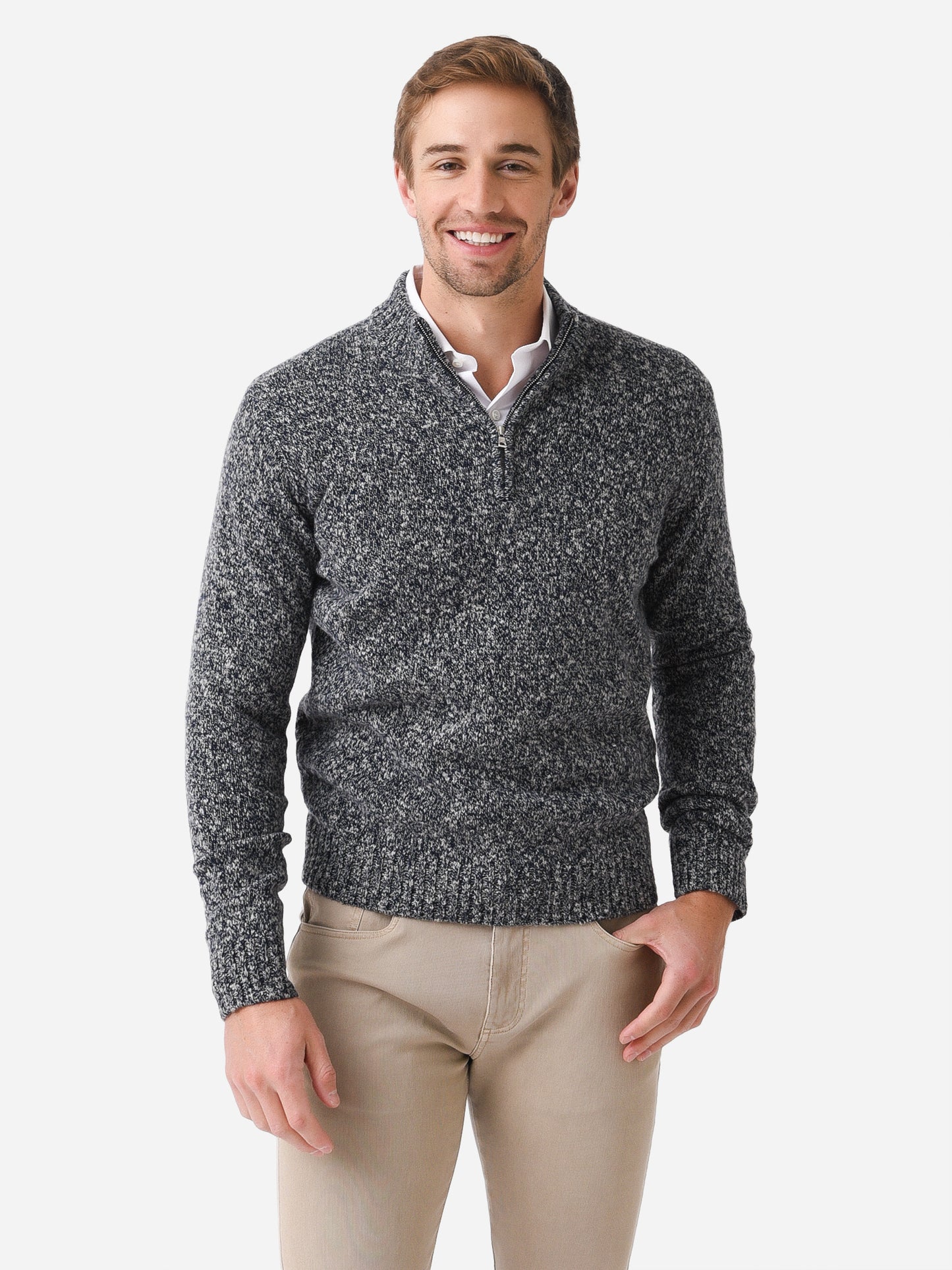 Peter Millar Crown Crafted Men's Worth Quarter-Zip - Saint Bernard