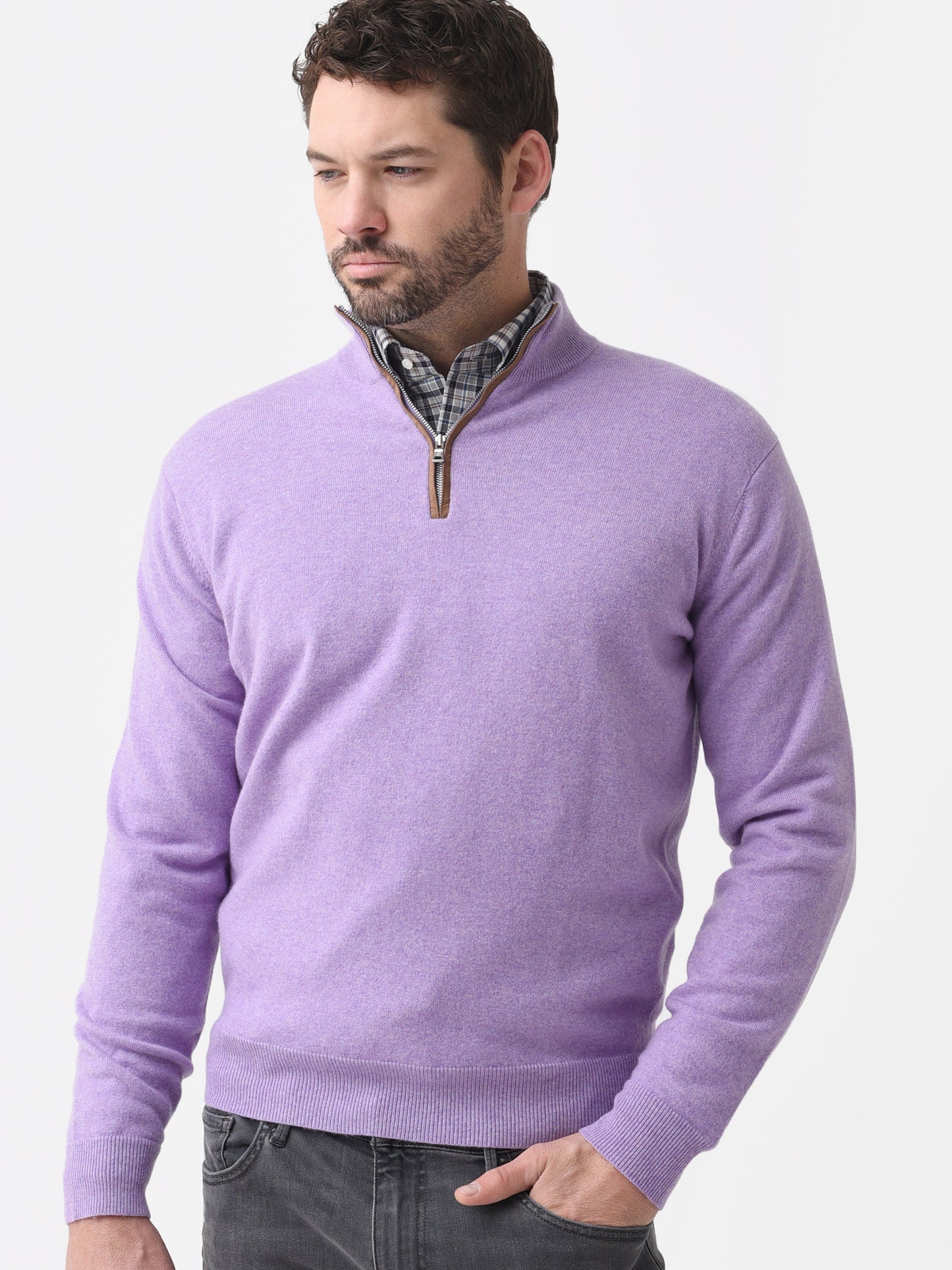 Peter Millar Crown Crafted Artisan Crafted Cashmere Flex Quarter-Zip - Saint Bernard