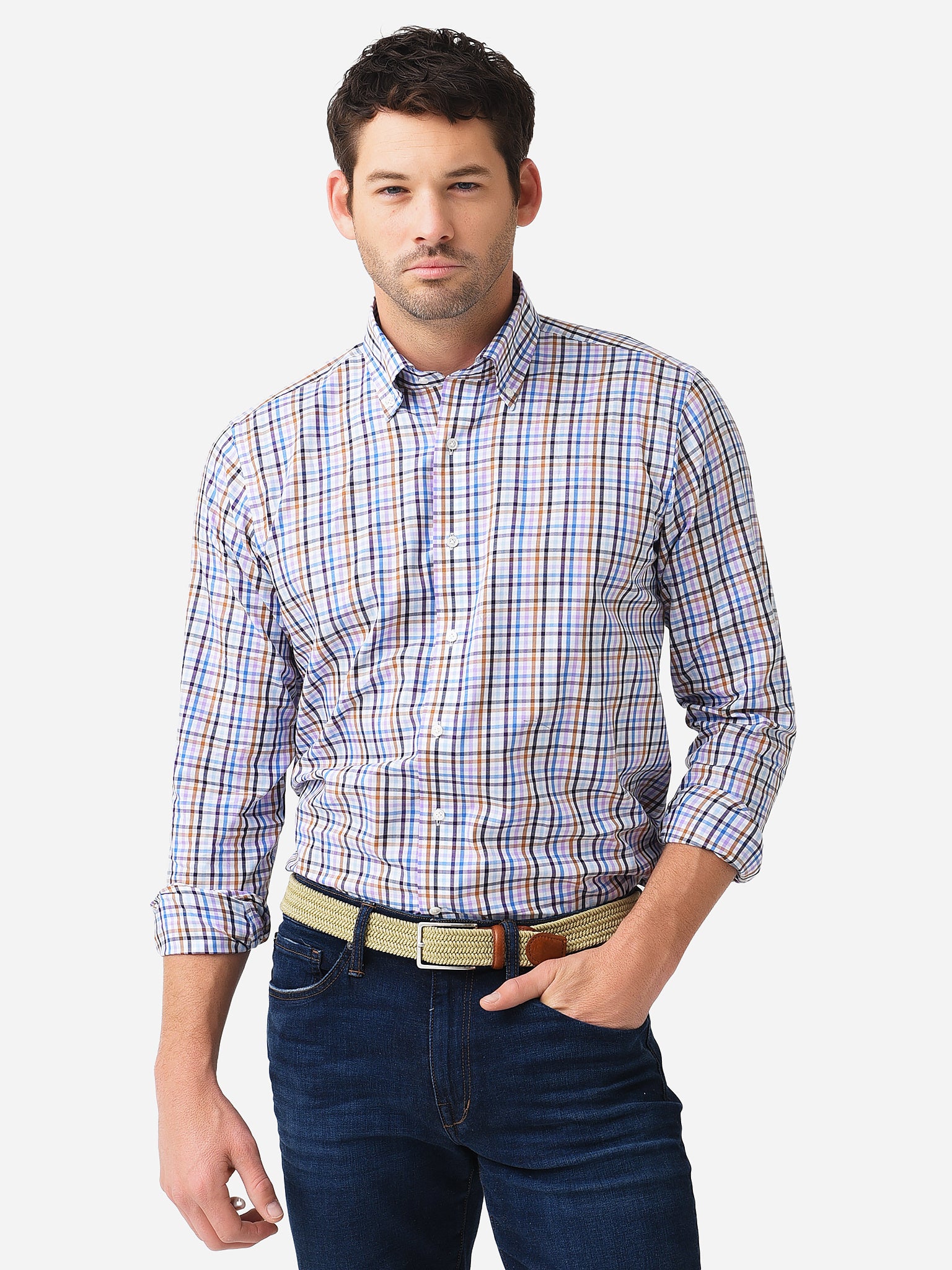 Peter Millar Crown Crafted Men's Hep Sport Shirt - Saint Bernard