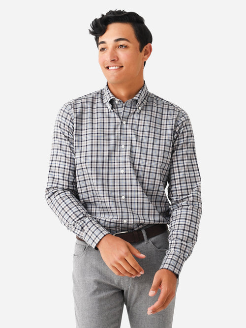 Peter Millar Crown Crafted Men's Bass Winter Soft Twill Sport Shirt