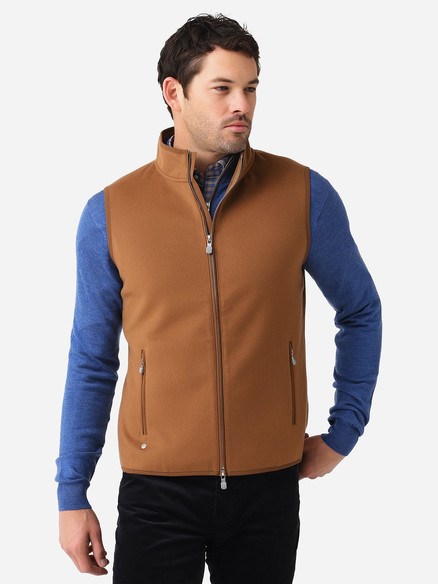 Peter Millar Crown Crafted Men's Stealth Fleece Vest - Saint Bernard