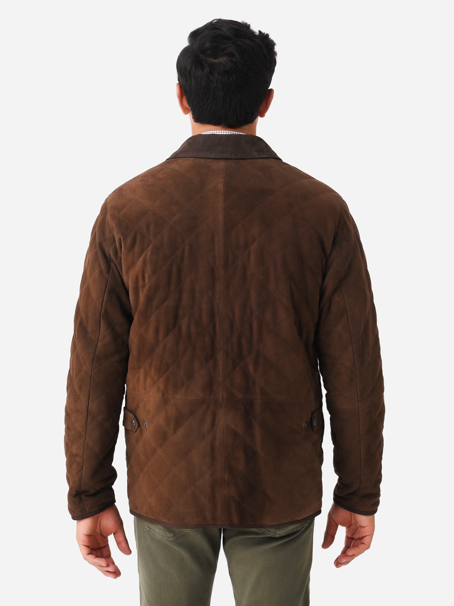Peter Millar Crown Men's Suffolk Quilted Suede Travel Coat – Saint