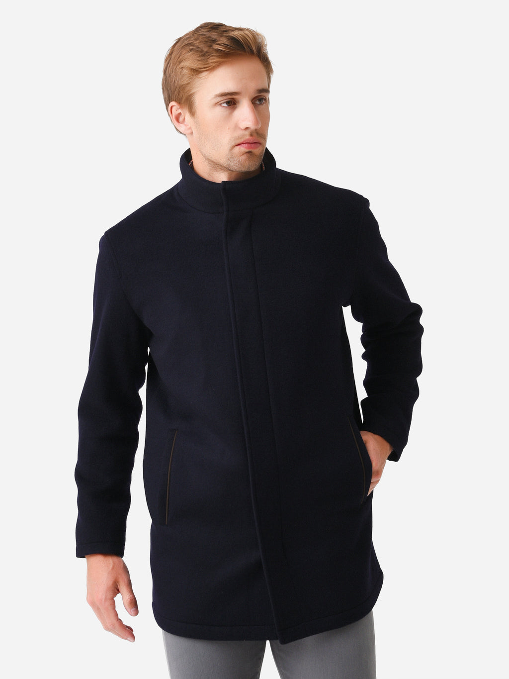 Peter Millar Men's Crown Flex Fleece City Coat - Saint Bernard