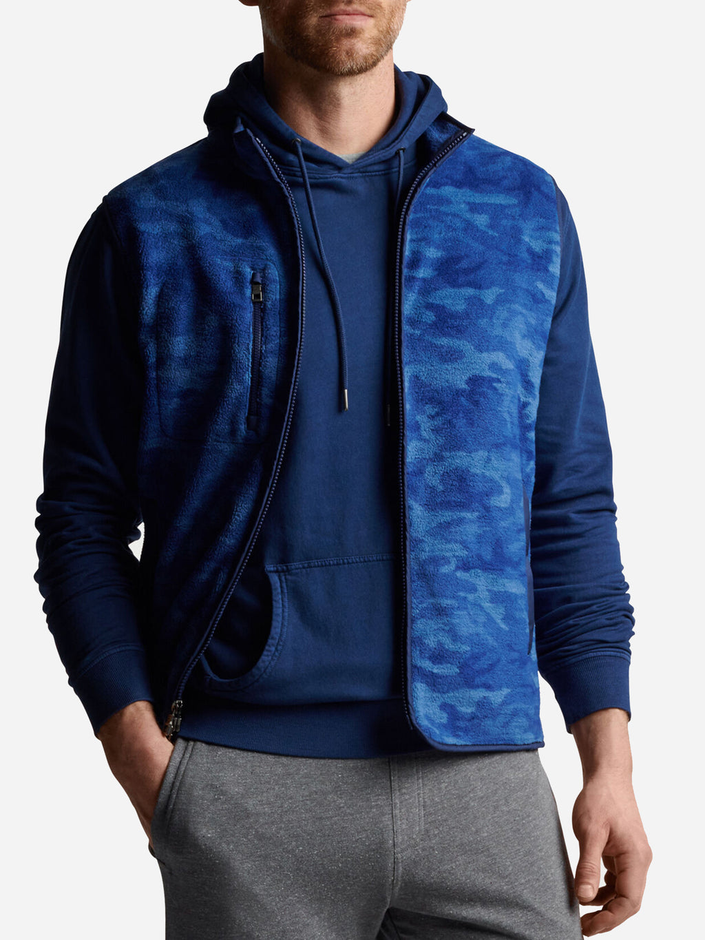 Peter Millar Crown Men's Micro Shearling Fleece Vest - Saint Bernard