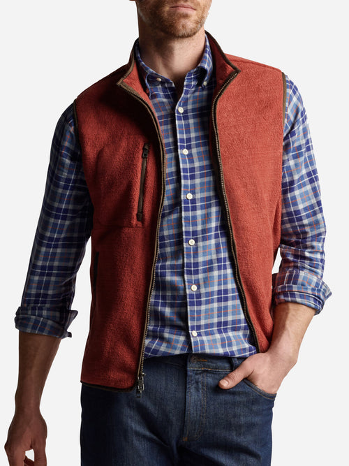 Peter Millar Crown Men's Micro Shearling Fleece Vest