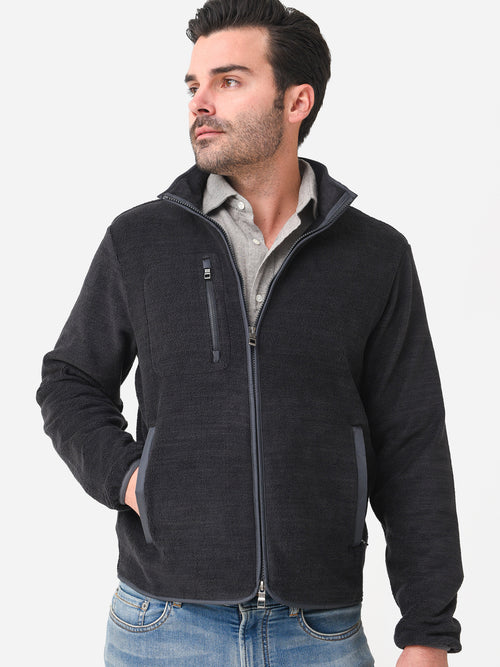 Peter Millar Crown Men's Micro Shearling Fleece Jacket