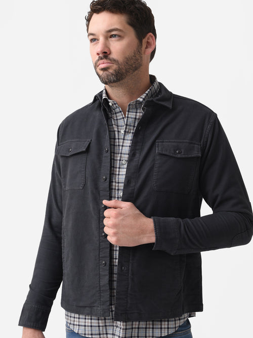 Peter Millar Crown Men's Après-Ski Garment Dyed Moleskin Shirt Jacket