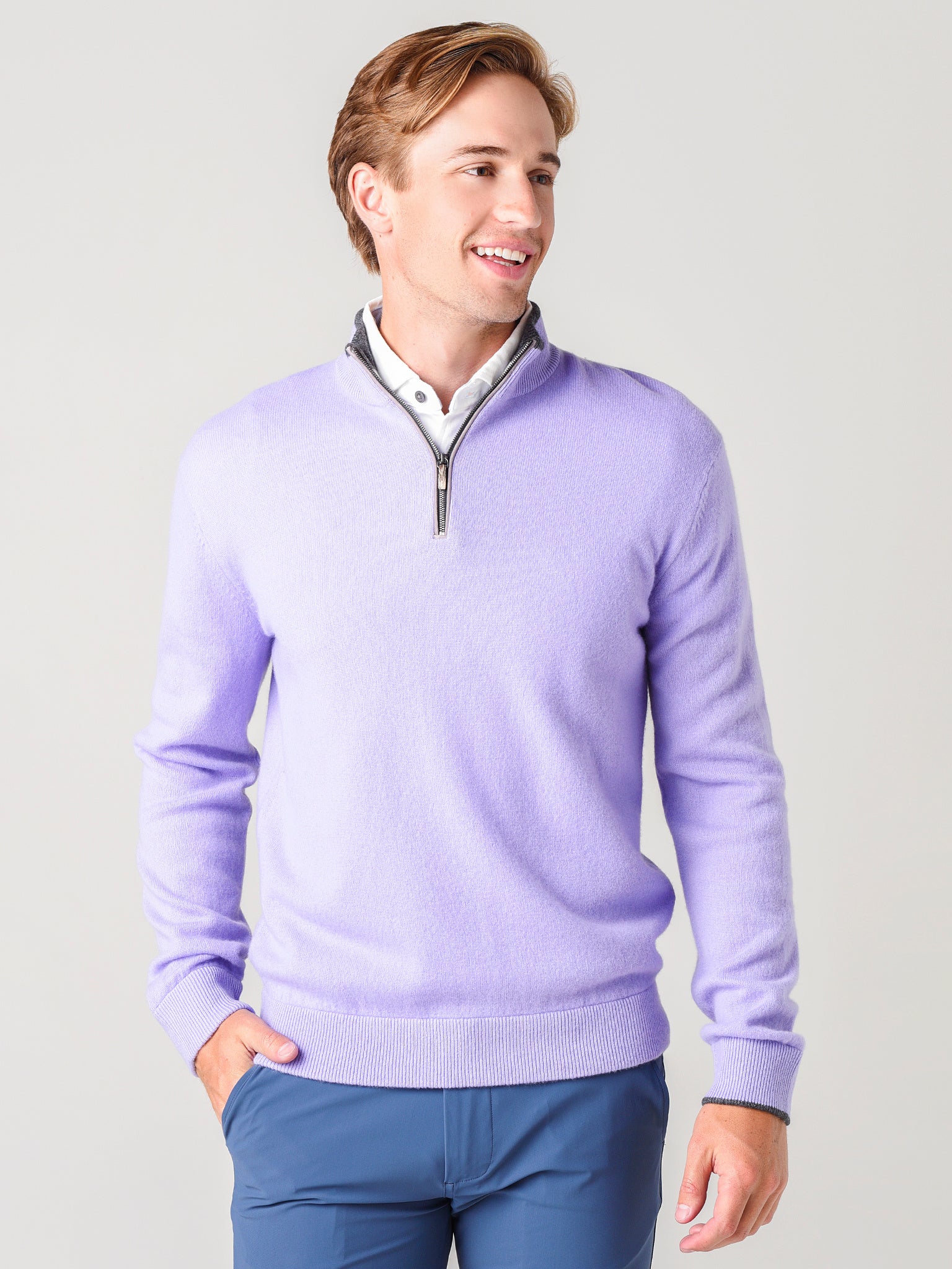 Greyson Men's Sebonack Quarter-Zip Pullover Sweater - Saint Bernard