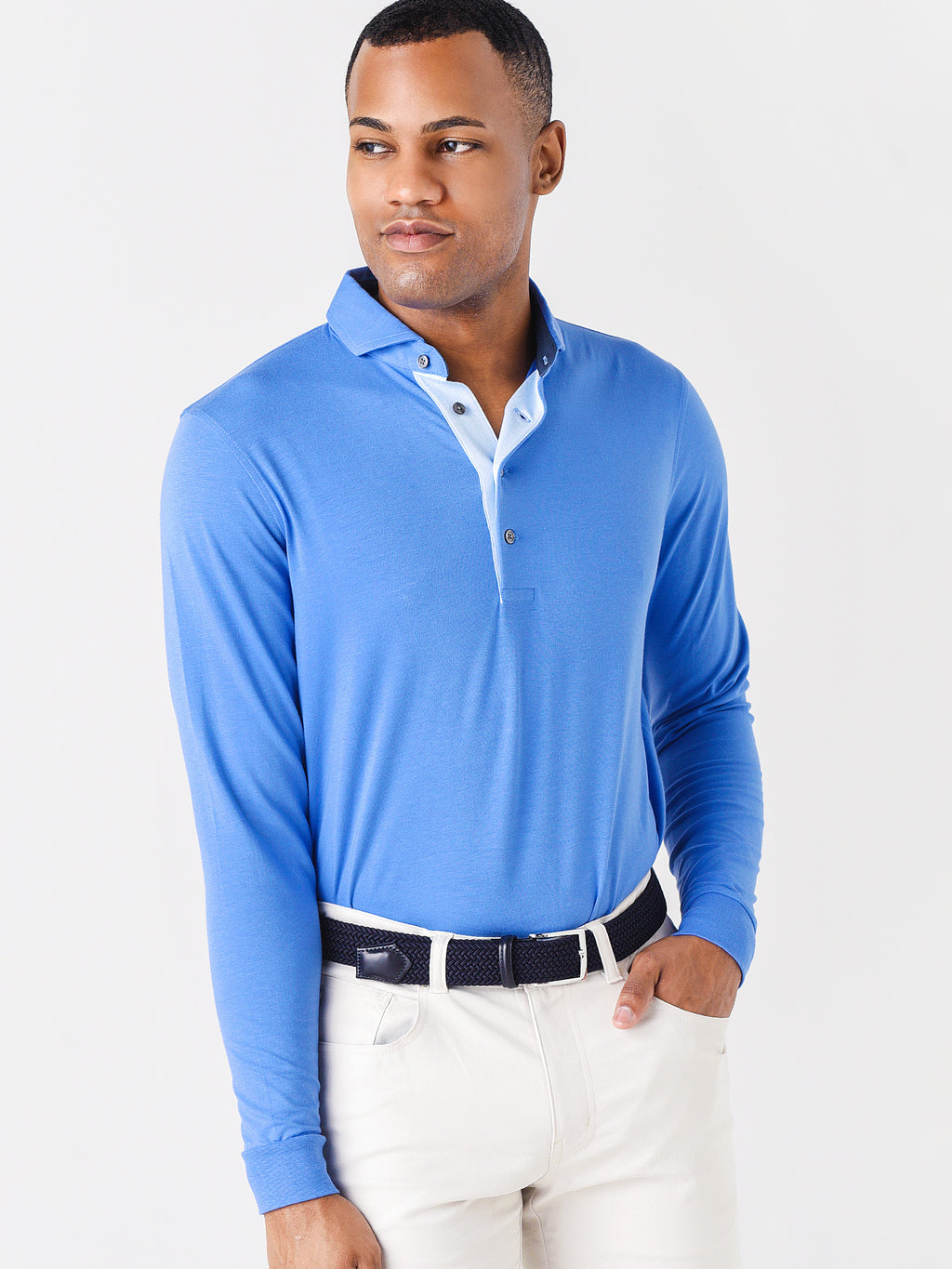 Greyson Men's Apache II Long Sleeve Polo - Saint Bernard