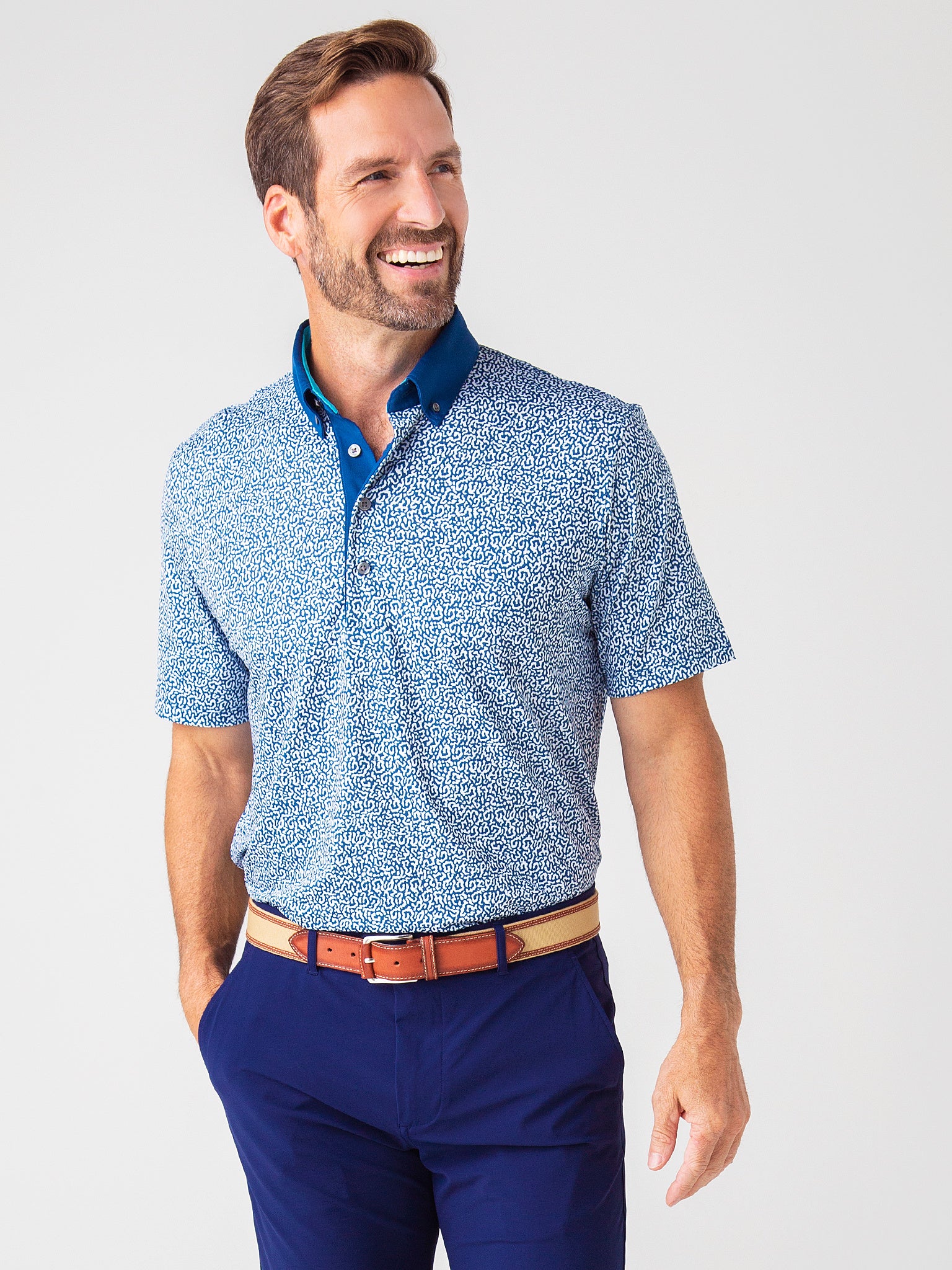 Greyson Men's Pacific Trout Polo - Saint Bernard
