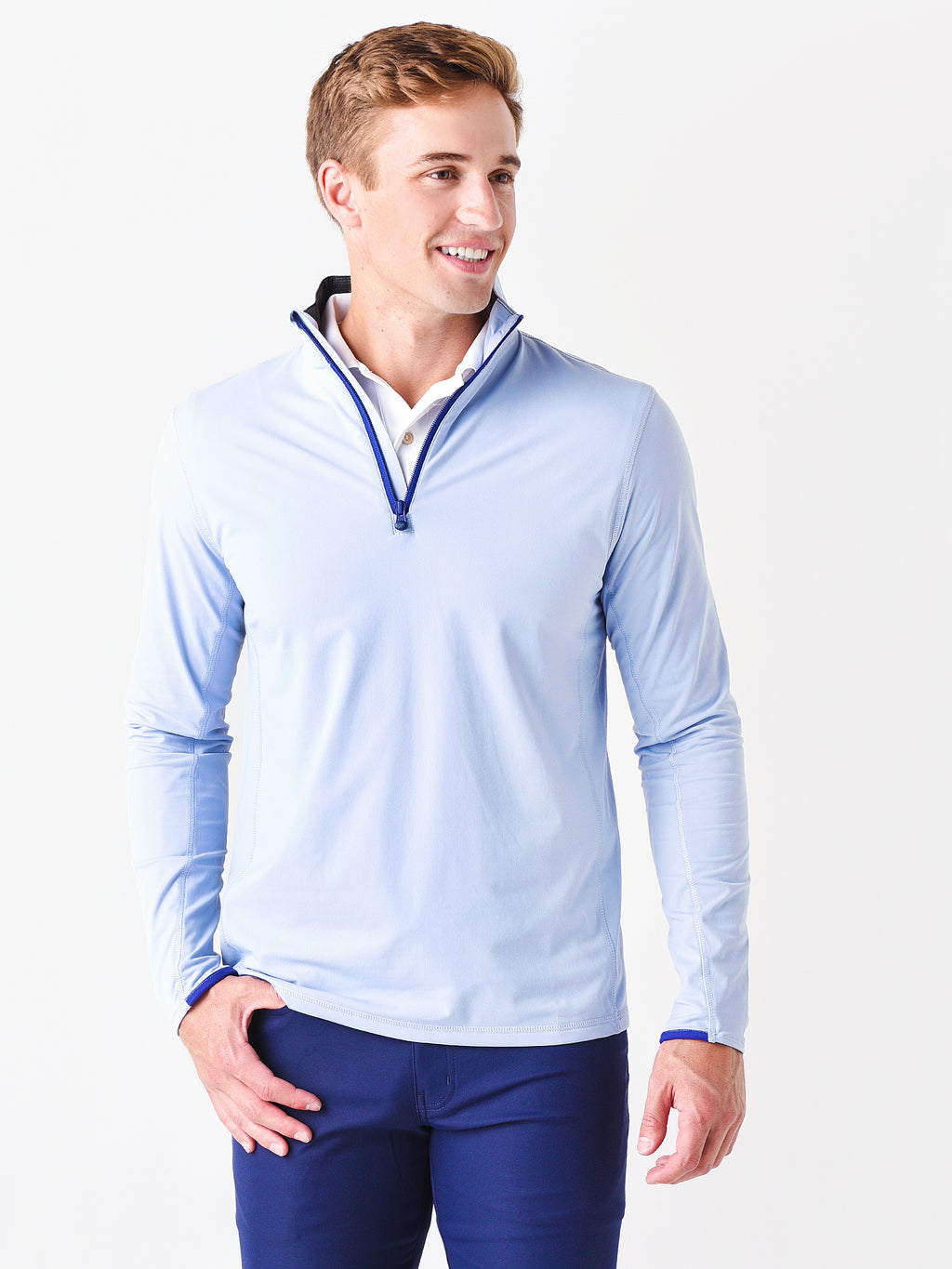 Greyson Men's Tate Mockneck Quarter-Zip Pullover - Saint Bernard
