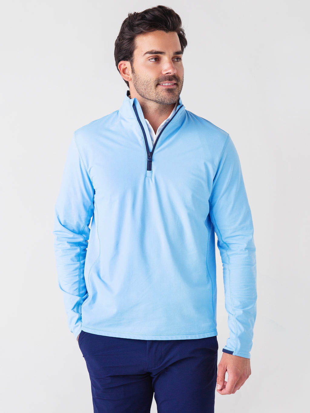 Greyson Men's Tate Mockneck Quarter-Zip Pullover - Saint Bernard
