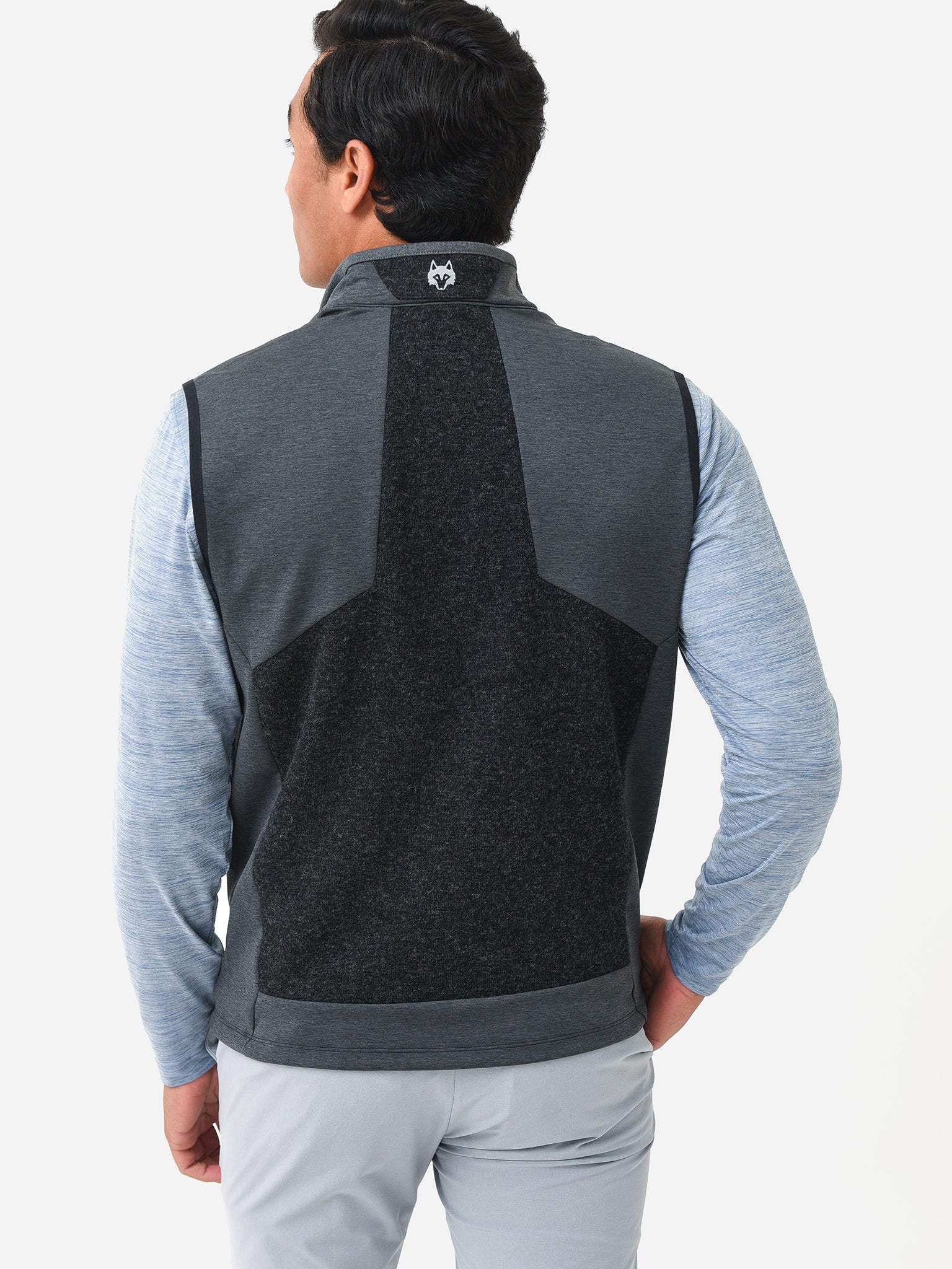 Gilet hybride Greyson Sequoia Lux fermeture éclair intégrale beige gris Gilet hybride Greyson Sequoia Lux fermeture éclair intégrale beige gris